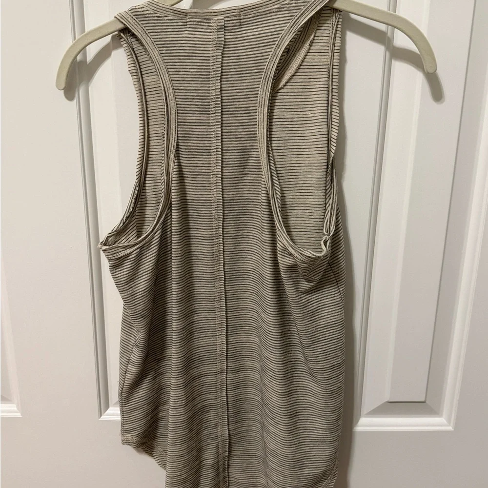 Vici Striped Tank in Beige and Black - Picture 4 of 4
